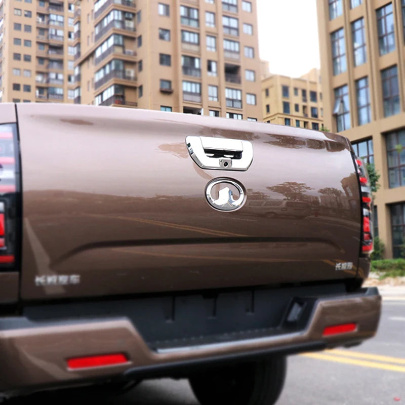 GWM Ute Pickup ABS Chrome Rear Trunk Door Handle Bowl Cover Trim for Great Wall POER Accessories 2020 2021