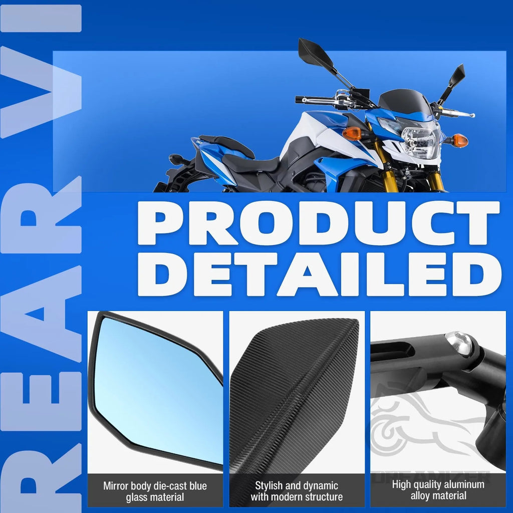 Motorcycle Accessories Aluminum Rear View Rearview Mirrors Side Mirror For YAMAHA MT07 MT09 For Honda CB650F For Kawasaki Z900