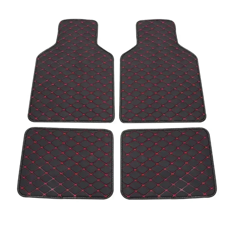 Car Floor Mats Universal 4 Pcs PU Leather Floor Mats Liners Non-Slip For Cars Truck SUV Front Rear Mats Foot Pad Car Accessories