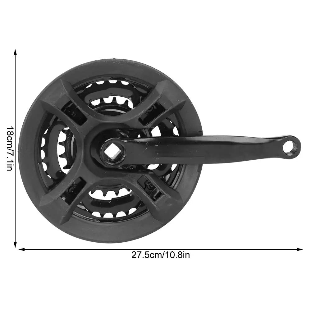 Crankset Carbon Steel 24-34-42T Crank for Variable Speed Mountain Road