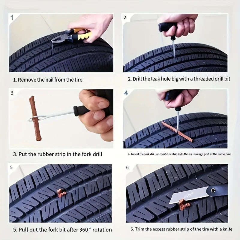 Tire Repair tools Essential car and motorcycle tire repair tools - be ready for any emergency!