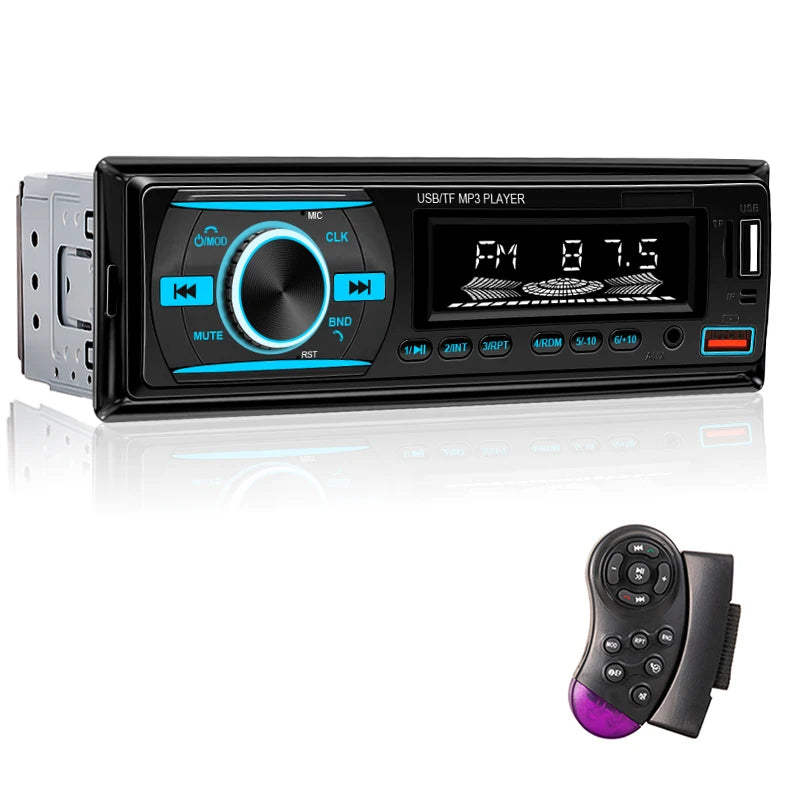 Hippcron Car 1din Radio Audio Stereo Bluetooth Multimedia Digital MP3 Player Stereos For Car Universal With Aux Input USB