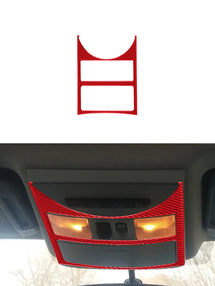 Carbon Fiber Red Sticker Car Interior Accessories For Nissan Quest 2004 2005 2006 Center Control Panel Dashboard Decorative Trim