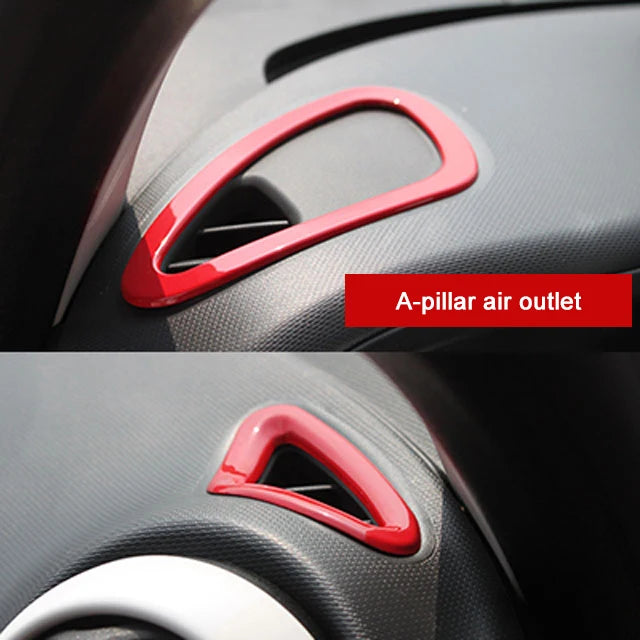 Car Red Interior Modified Steering Wheel Decoration Sticker For New Smart 453 Fortwo Forfour Car Accessories Styling