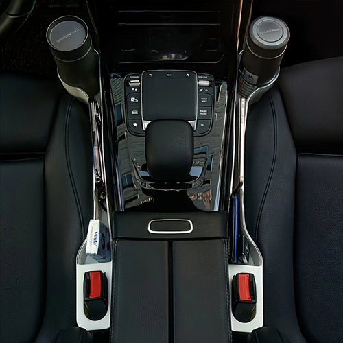 2 Pcs Car Cup Holder Organizer - Multifunctional Storage Box for Front and Rear Seats
