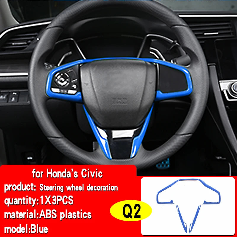 Suitable for 10th generation Honda Civic 2016-2021 car interior decoration center console air outlet gear decoration accessories