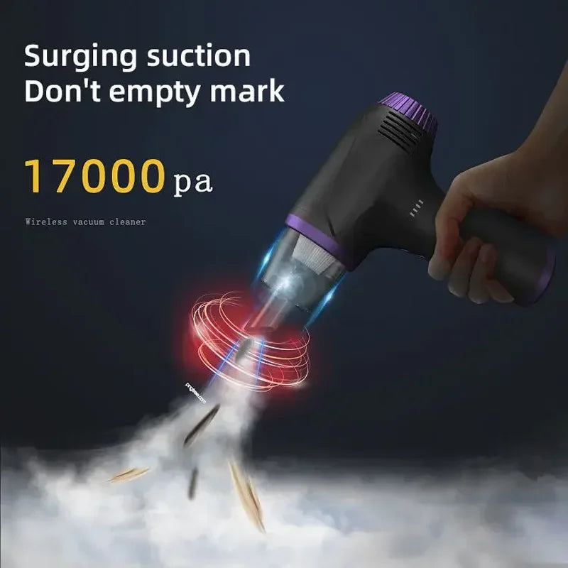 Portable Brushless Car Vacuum 15000 mAH 2 in 1 Air Duster & Vacuum Cleaner Cordless Compressed Air Blower for Car Home Cleaning