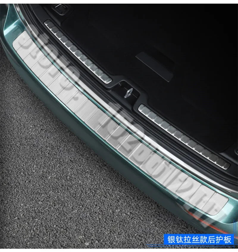 For Volvo V60 V60CC 2020 2021~2024 Car accessories Stainless Rear Bumper Protector Sill Trunk Tread Plate Trim rear styling