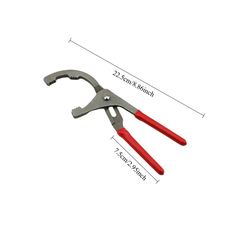 1pc 9/12" Oil Filter Pliers Clamp Type Wrench Adju Adjustable Oil Filter Removal Tool Pliers Oil Filter Wrench Automotive Parts