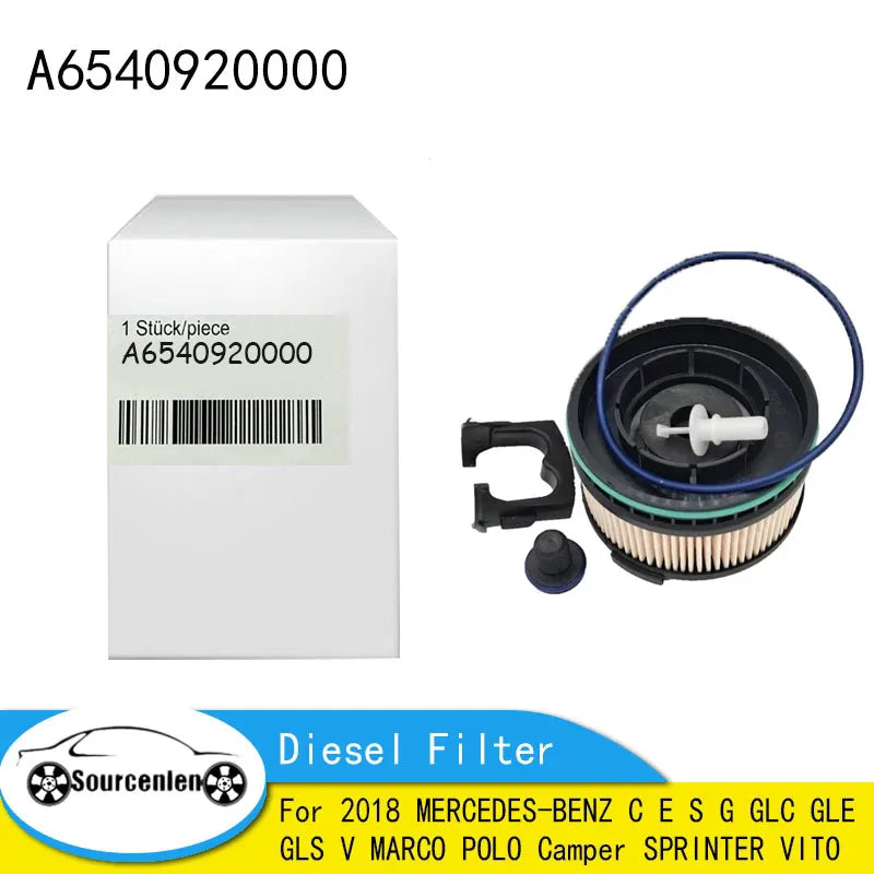 Diesel Filter For 2018 MERCEDES-BENZ C E S G GLC GLE GLS V MARCO POLO Camper SPRINTER VITO A6540920000 6540920000 6540920100