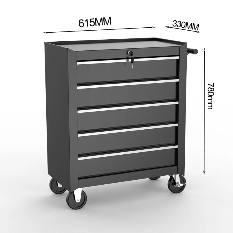 7/5Drawers Tool Cabinet Auto Car Repair Mobile Tool Trolley Multifunctional Workshop Parts Cabinet Iron Storage Box