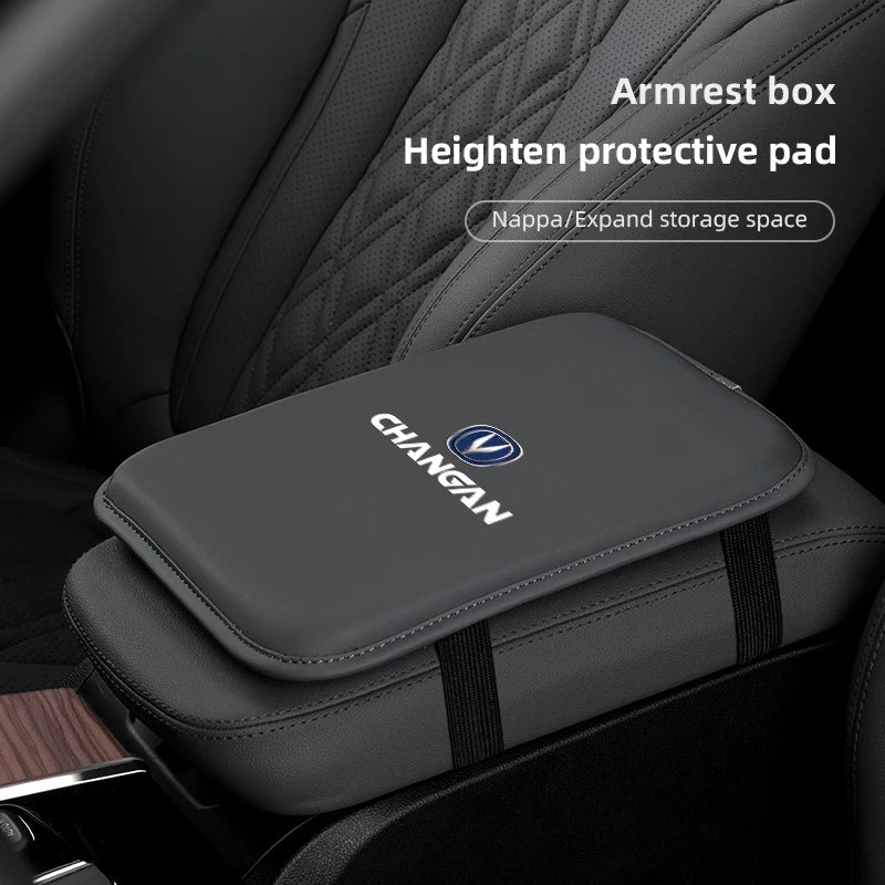 Leather Car Interior Armrest Box Cover Center Console Accessories For Changan CS95 CS85 CS75 CS55 CX20 CS35 CS15 CX70 EADO 2017