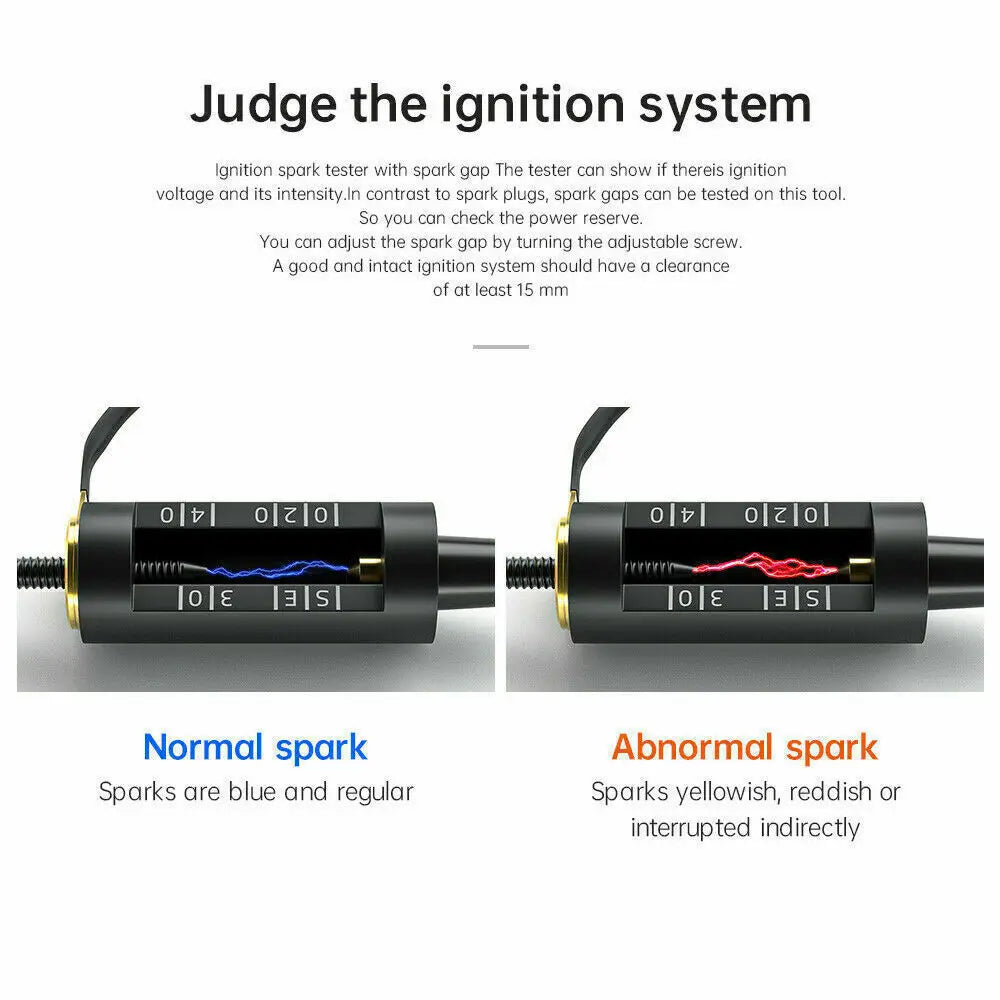 Probador de bujías profesional, herramienta de diagnóstico de bobina de encendido ajustable para motores de automóviles y motocicletas, pruebas eficientes y precisas.
