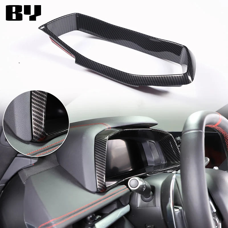 For Chevrolet Corvette C8 2020-2024 Car Accessory ABS Carbon Fiber Car Console Gear Shift Panel Cover door armrest Trim Sticker