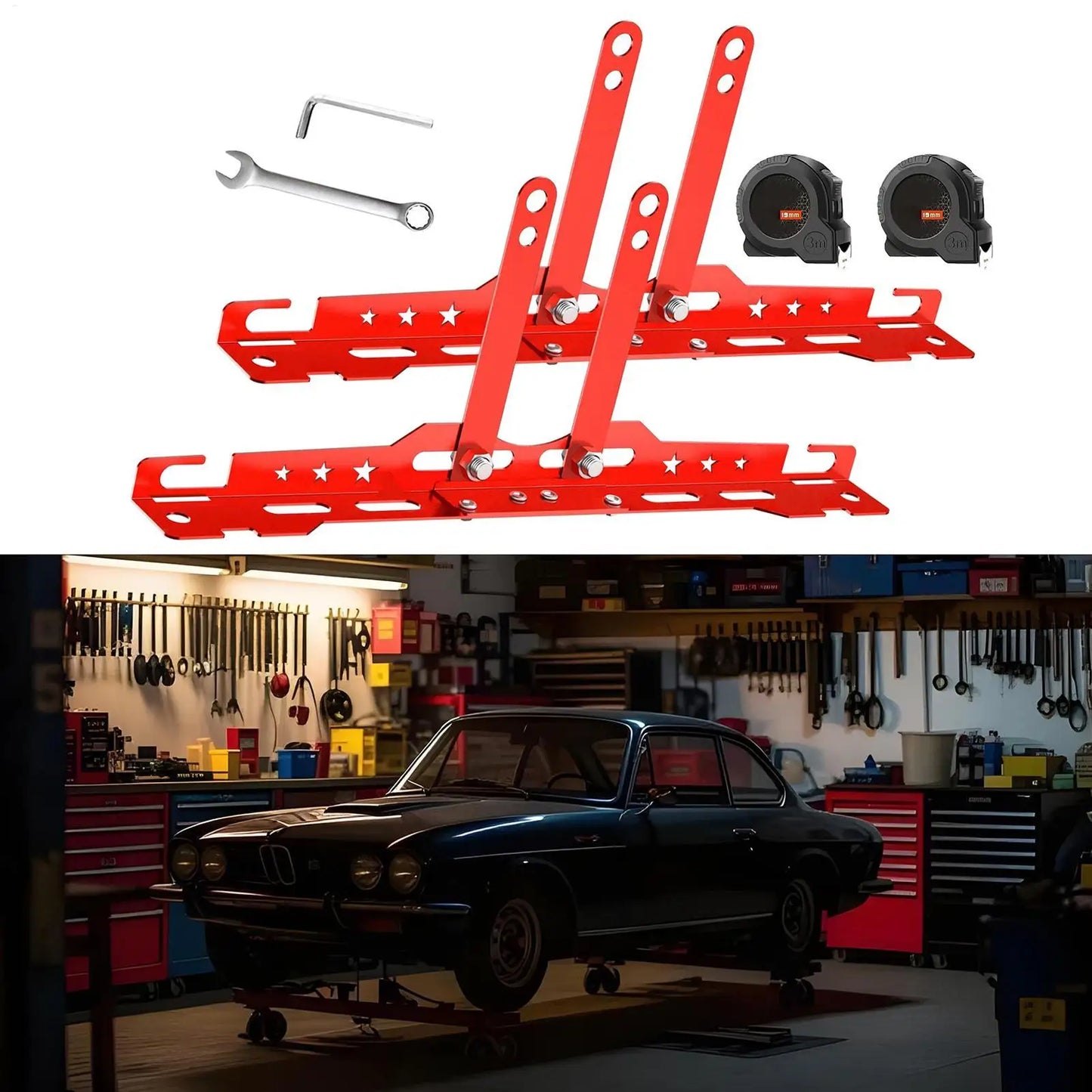 Front End Alignment Tool Heavy Duty Alignment Plates Wheel Accessories & Parts for Garage Truck Commercial Car Workshop Bike