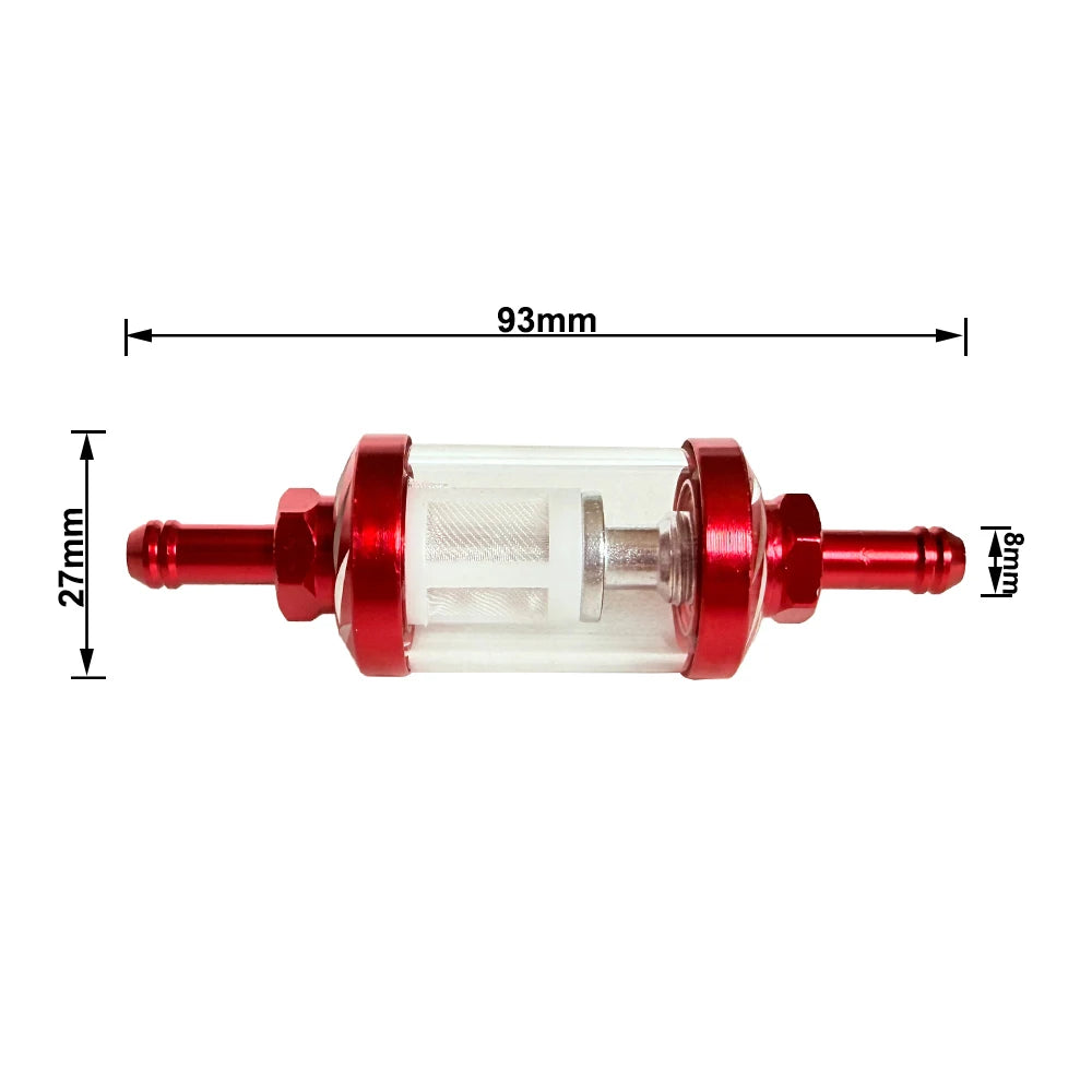 Reusable Washable 8mm Universal Inline Fuel Filter for ATV Kawasaki KTM Yamaha Honda CRF Series Parts