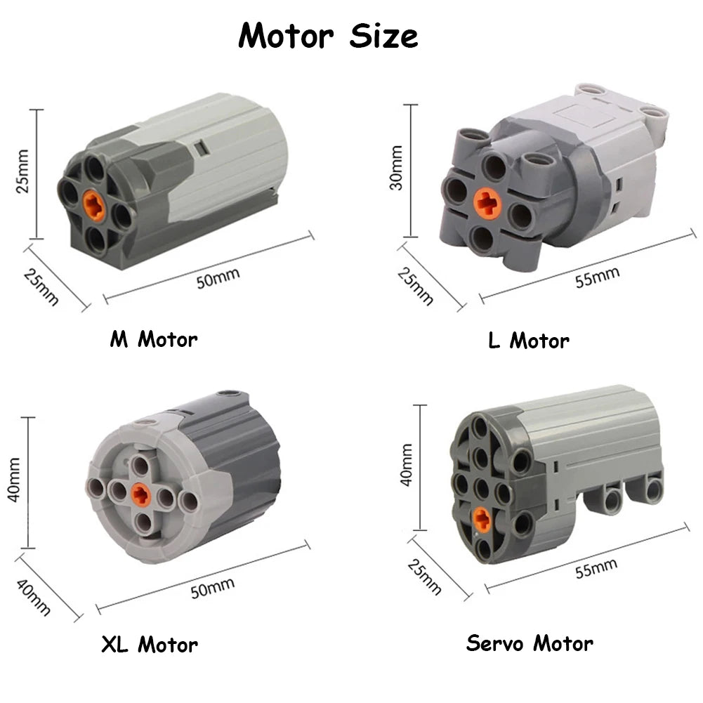 Technical Part 8883 M Motor Compatible with legoeds Power Functions Building Block Car Truck Vehicles Model Power Up Speed Motor