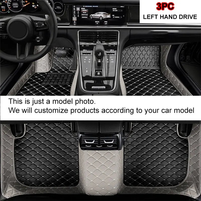 Car Floor Mats For VW VW Golf 7 7.5 GTE GTD GTI 2012~2020 Carpets Leather Mat Rugs Pad Interior Parts Car Accessories