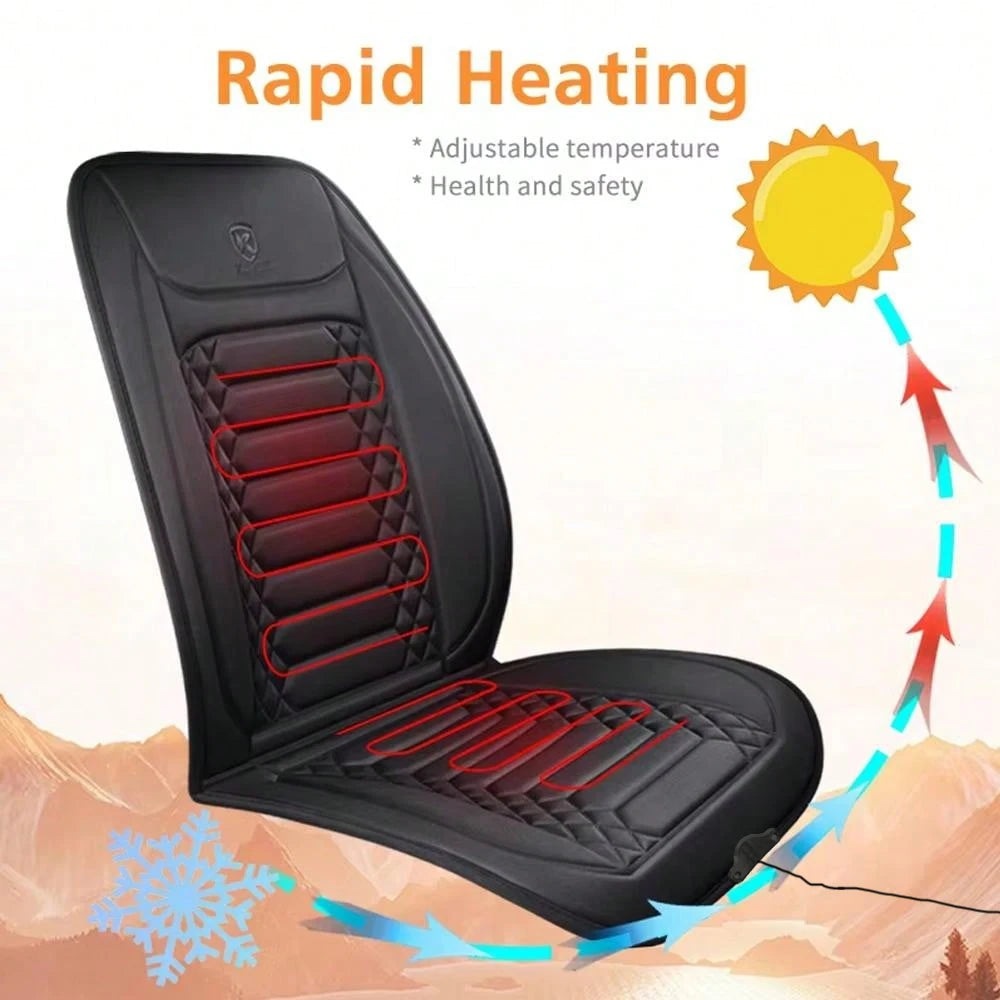 Car Heated Seat Cushion Winter Vehicle Rectangular Heated Seat Cover Suitable 12V Universal Car Seat Protector Cloak Cover Pads