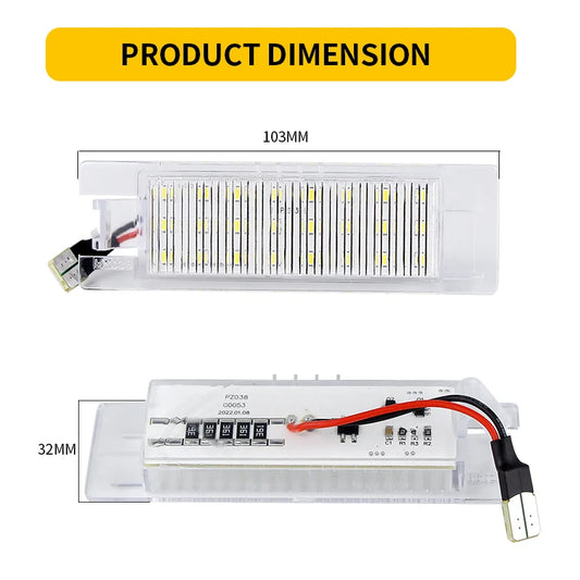 LED License Plate Light For Opel Vectra C Astra J H Zafira B Insignia Corsa C D Meriva A Tigra B 2Pcs Canbus Number Plate Lamp