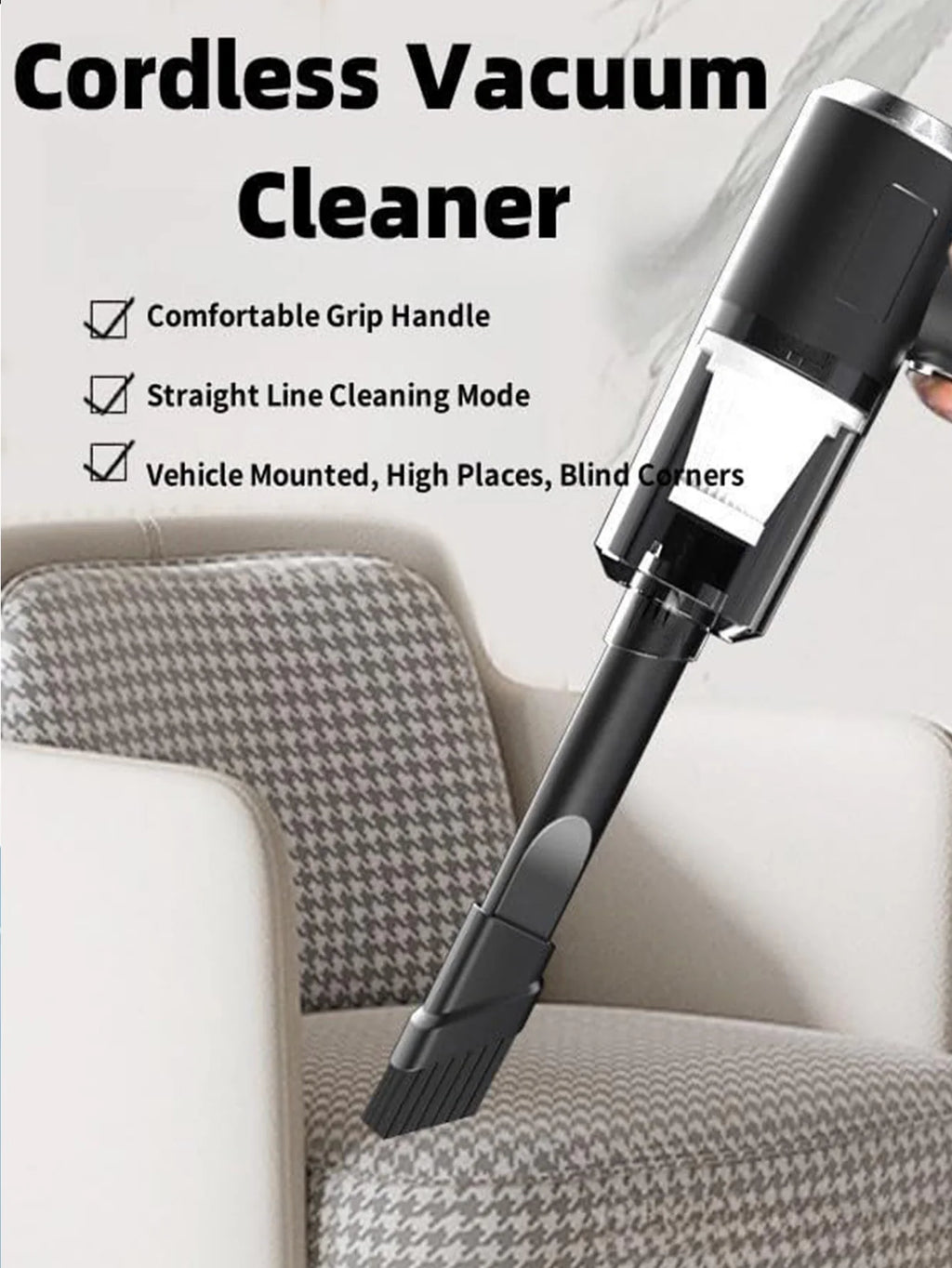 2 IN 1 Car Vacuum,  Portable Mini Cordless Cleaner, Handheld Vacuum For Home, Car, Office Desk, Powerful Suction