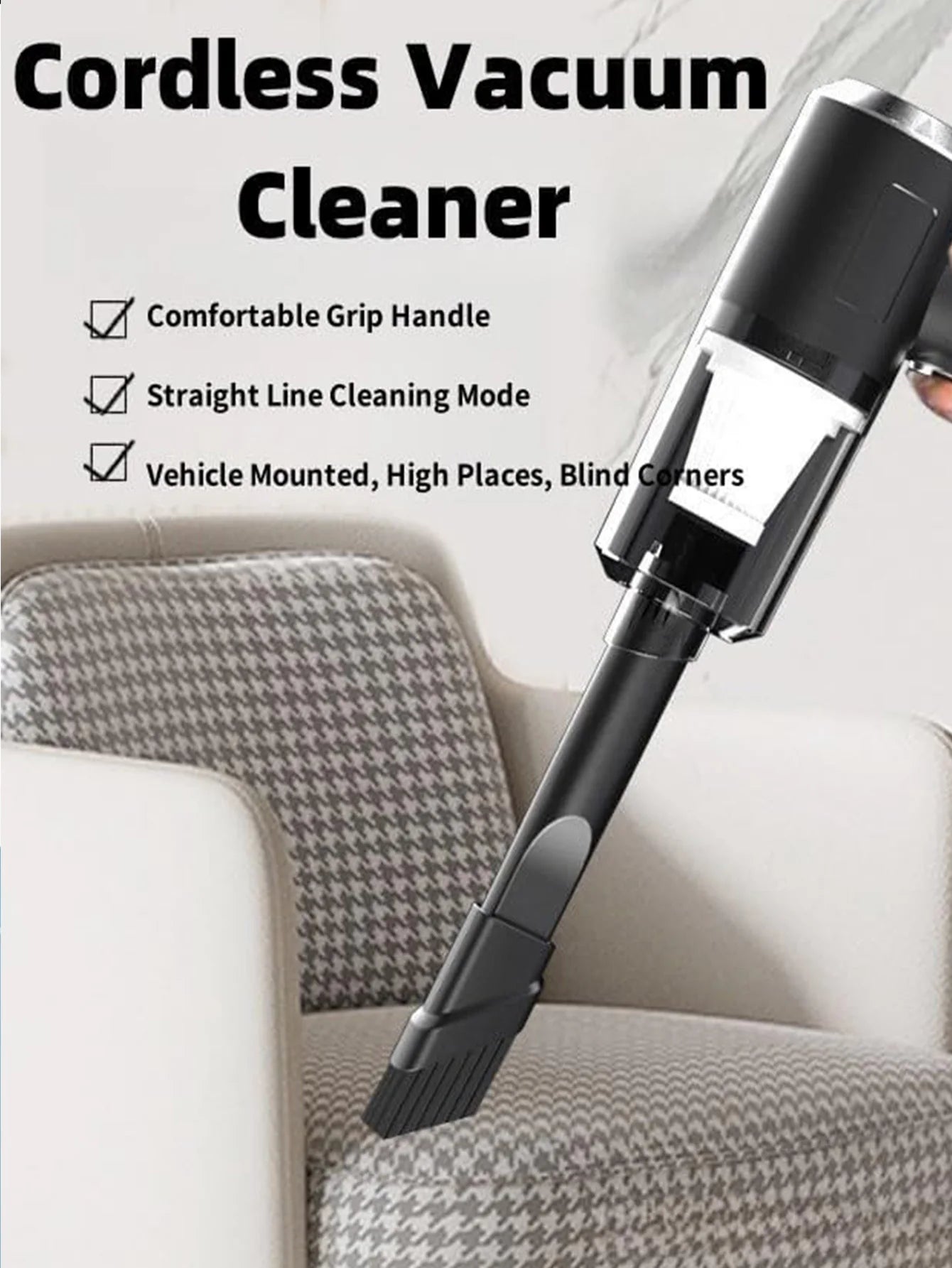 2 IN 1 Car Vacuum,  Portable Mini Cordless Cleaner, Handheld Vacuum For Home, Car, Office Desk, Powerful Suction