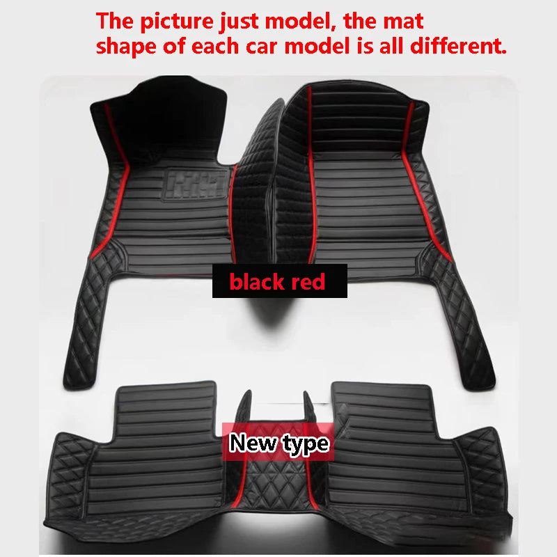 Car Floor Mats For Audi A6 C6 4F 2004~2011 Carpet Luxury Leather Mat Durable Rug Auto Interior Parts Car Accessories