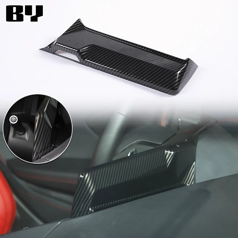 For Chevrolet Corvette C8 2020-2024 Car Accessory ABS Carbon Fiber Car Console Gear Shift Panel Cover door armrest Trim Sticker