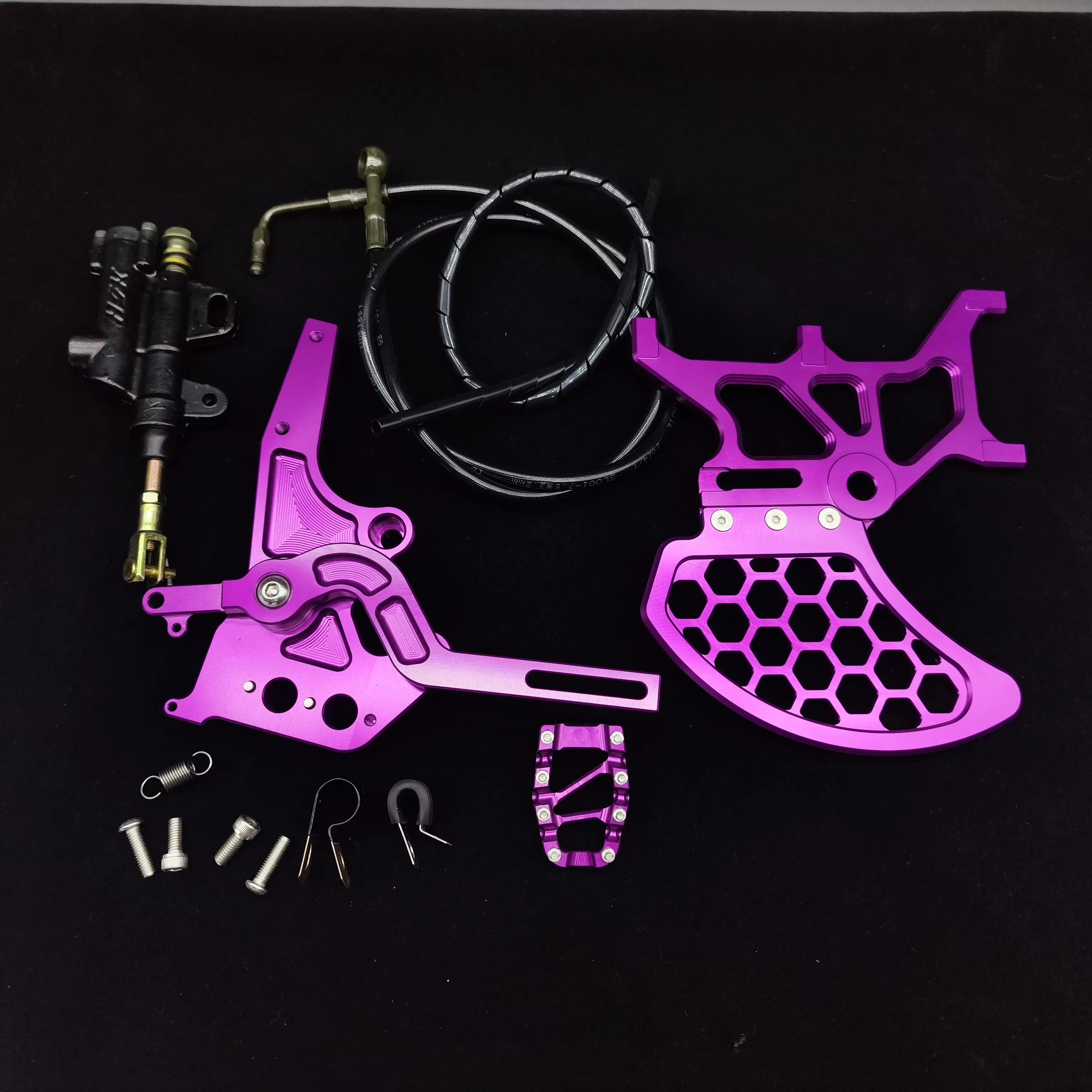Footbrake Light bee S/X SEGWAY X160 X260 / 79bike Electric Dirt bike foot brake kit Modified Footbrake Dual Caliper Bracket Kit