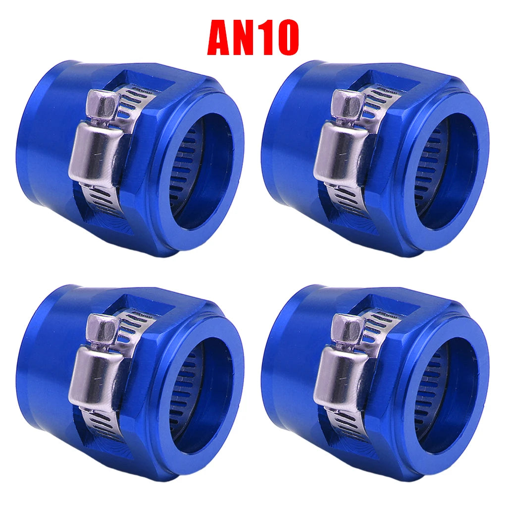 4pc AN4 AN6 AN8 AN10 AN12 Car Hose Finisher Clamp Radiator Modified Fuel Pipe Clip Buckle Universal Hose Clamps Oil End Finisher