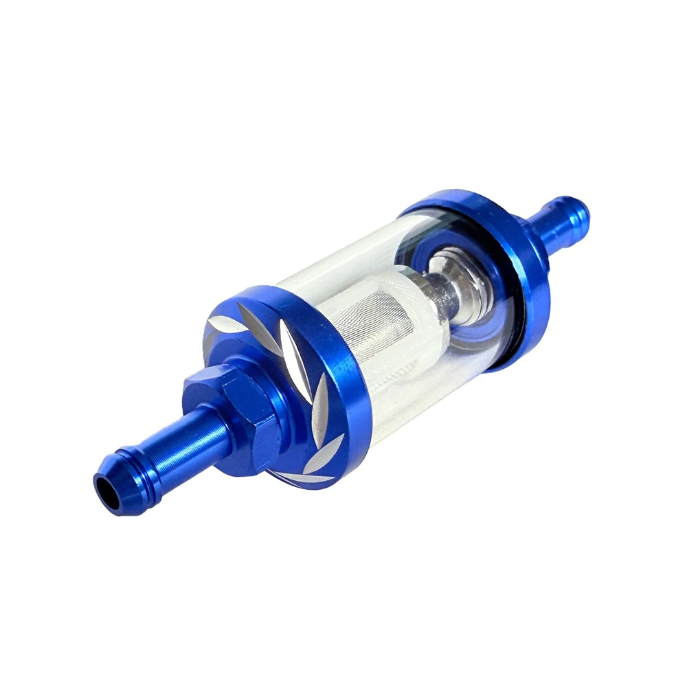 Motorcycle 8mm CNC Aluminum Glass Gas Fuel Oil Filter For ATV Dirt Pit Bike 125/140/150/160cc CRF70 90 110 250 TTR100 110 KLX65
