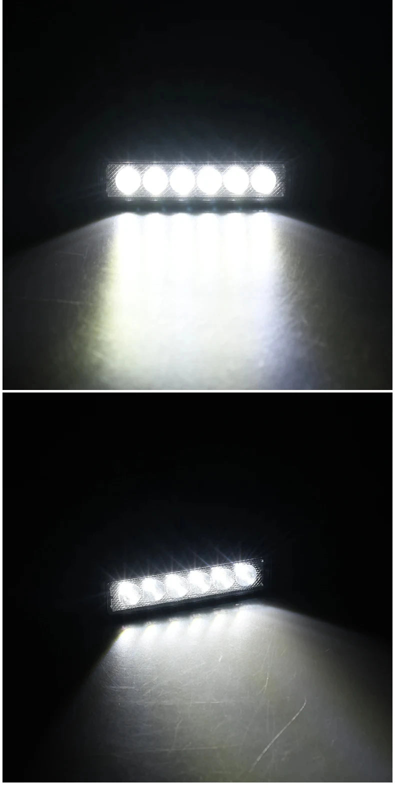 6 LED Car Work Light High Bright Spotlight Universal Offroad Automobile Truck Driving Fog Headlights DRL Driving Lamp 12V