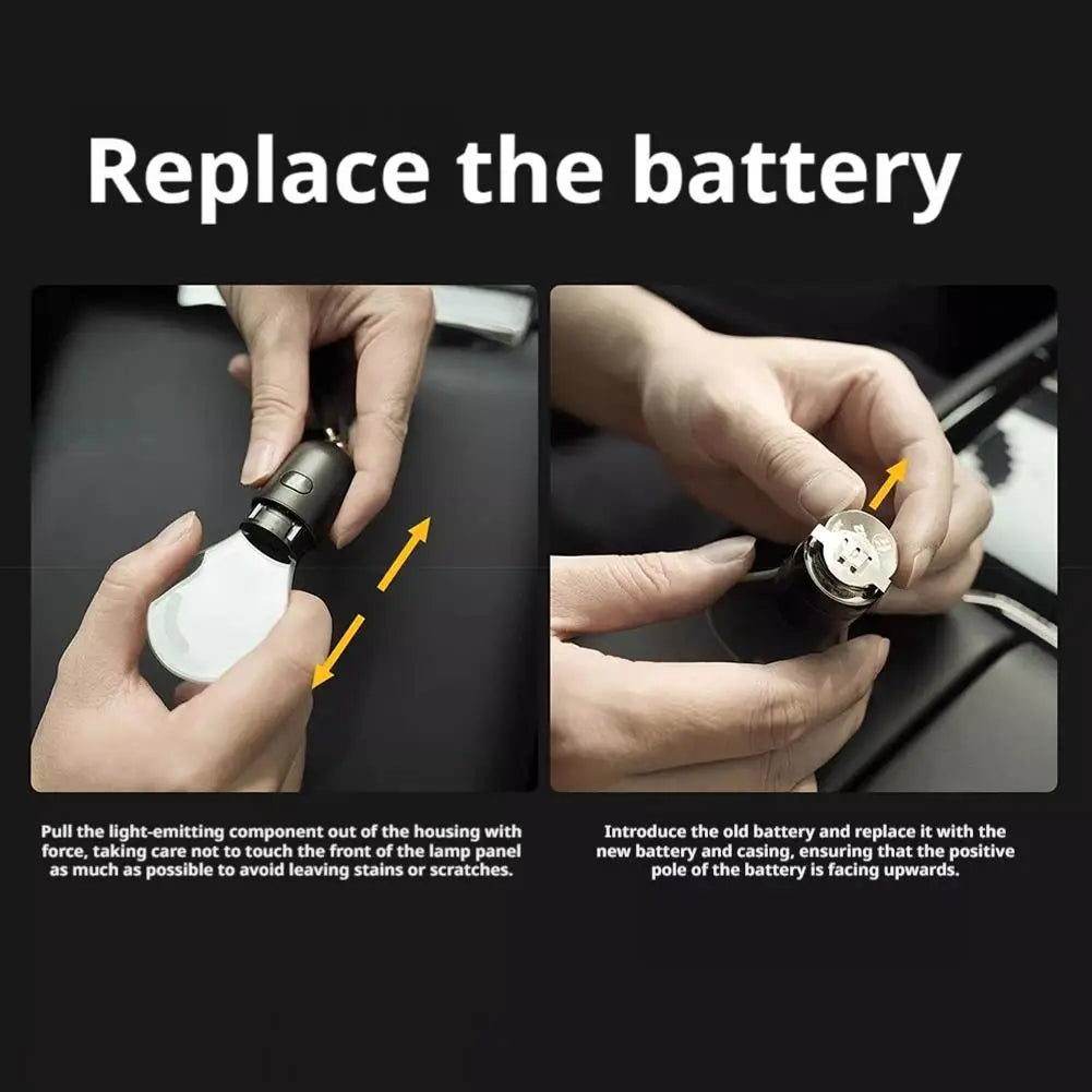 Car LED Light Bulb Pendant Creative Atmosphere Light Hanging Ornament Interior Decor Accessories for Auto Rearview Mirror Decora