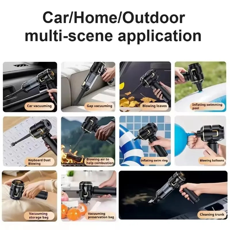 Zai Xiao Car Vacuum Cleaner 998000PA Mini Cordless Powerful for Home Handheld Blower Car Cleaner Portable Car Vacuum Cleaner