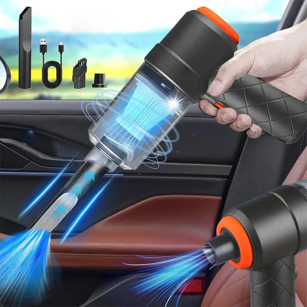 Car Vacuum Cleaner USB Charging Handheld Wireless Car Center Console Vent Details Cleaning Tool Car Home Vacuum Cleaner