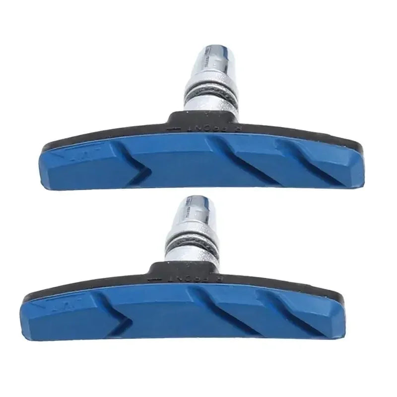 A Pair Durable Bicycle Silent Brake Pads Cycling V Brake Holder Pads Shoes Blocks Rubber Pad For Long-lasting Performance