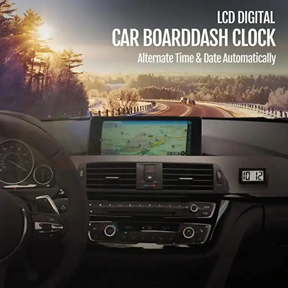 Mini Digital Clock Large Screen Car Dashboard Electronic Digital Display Car Clock Car Accessories For Vehicles Simple Type