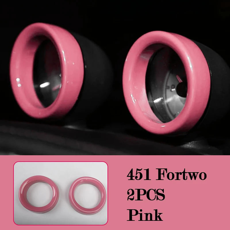 Car Interior Decoration Products ABS Protective Shell Pink Sticker For Mercedes Smart 451 Fortwo Car Modification Accessories