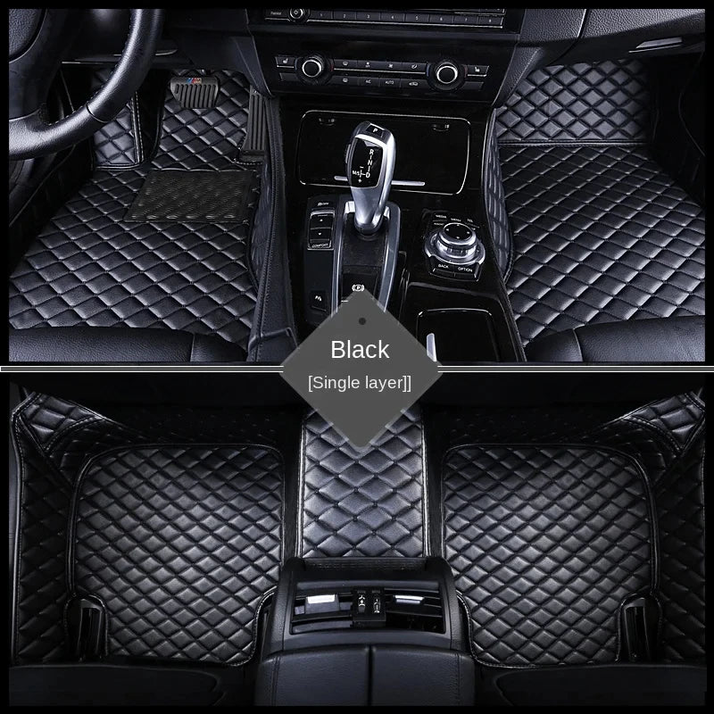 Custom Automotive Car Floor Mats For Mercedes W124 1985 1986 1987 1988 1989 Auto Luxury Leather Men Women Car Mats Full Coverage