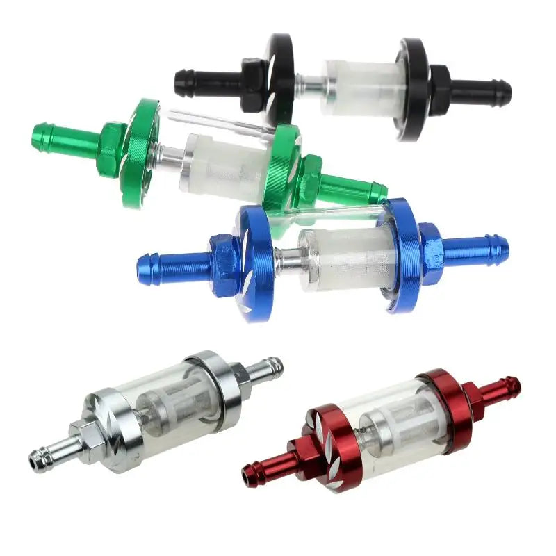 Universal Motorcycle Fuel Filter 8mm Engine Inline Carb CNC Fuel Gas Filter Motor Oil Filters Off Road ATV Accessories