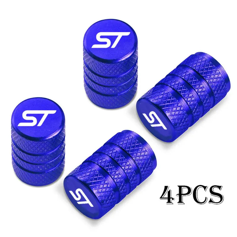 For Ford ST FOCUS 2 3 Mondeo Fiesta Kuga MK2 MK3 MK4 Car Wheel Tire Valve Caps Tyre Stem Covers Airdust Waterproof