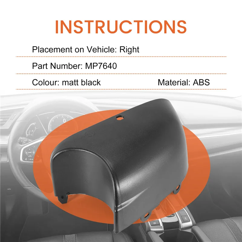 A22E-Lower Wing Mirror Cover Casing Bottom For Vauxhall Vivaro Renault Trafic Fiat Talento Van 2015-2018