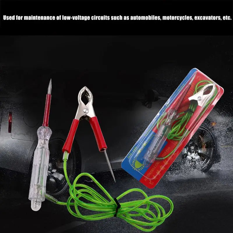 Car Truck Voltage Circuit Tester Automotive LED Circuit Tester 6V 12V 24V Test Light With Dual Probes Auto Circuit Repair Tools