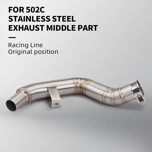 Exhaust  Motorcycle Escape Stainless Steel Middle Link Pipe Moto Muffler Slip On For Benelli 502C 502