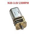 N20-3.6V-230RPM High Torque Metal Gear DC Motor Slow Speed Micro Gearbox Reducer Electric Motor for DIY Electric Screwdriver