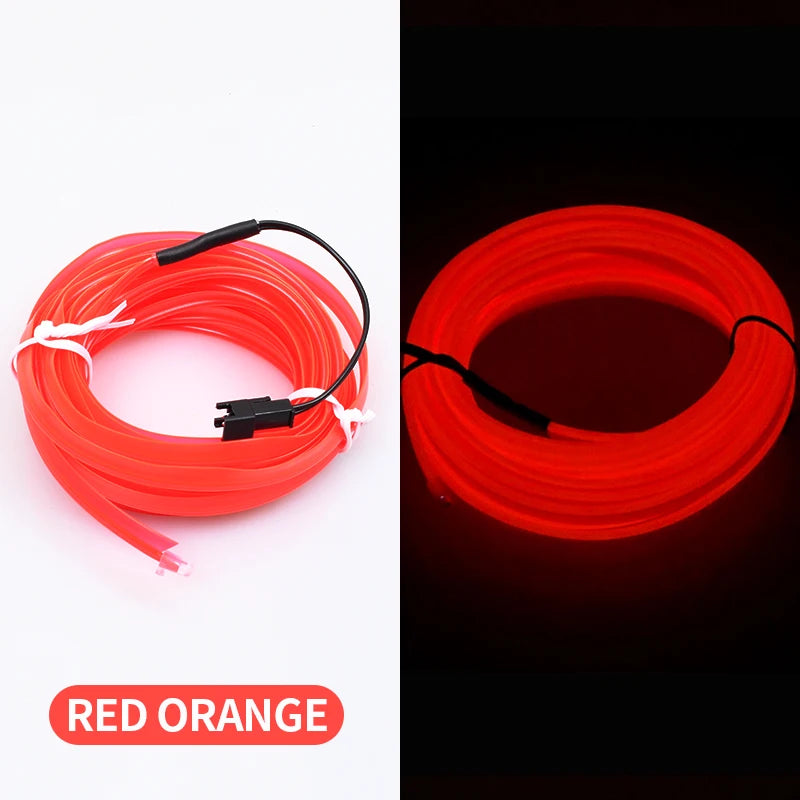 3m Car Interior Accessories Atmosphere Lamp EL Cold Light Line With Wiring driven DIY Decor Dashboard Console Auto Cold Lights