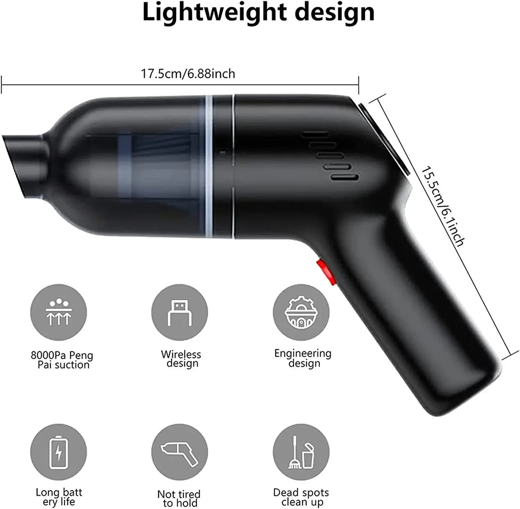 Tufting DIY Vacuum Cleaner Handheld Cordless Powerful Suction for Tufting Gun DIY Tufting Carpet Cleaning Tool Set Car Vacuum