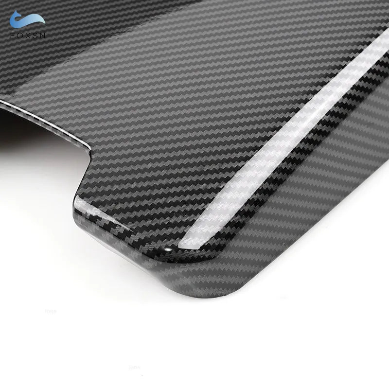 For Audi A6 C8 2019 2020 2021 Car Interior Center Console Armrest Storage Box Cover Carbon Texture Trim Accessories