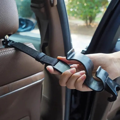 2Pcs Adjustable Car Rear Headrest Hook Holder Multifunctional Umbrella Trunk Mount Auto Interior Accessory for Vehicle Back Seat