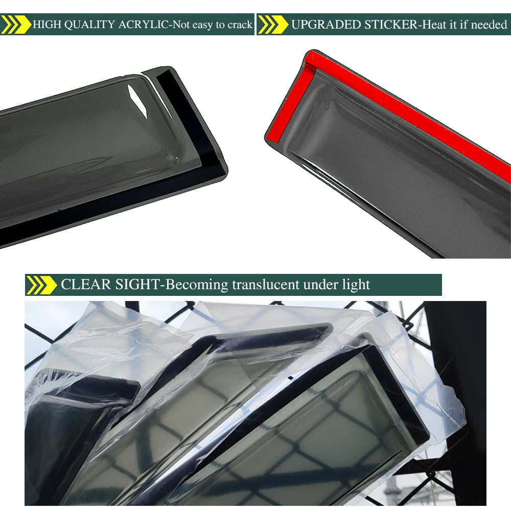 Window Visor for Volvo V70 2000 2001 2002 2003 2004 2005 2006 2007 Wind Deflectors Rain Guards Door Visor Vent Shades Ventvisor